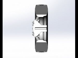 Front custom wheel of semi truck Version 9 Scale 1 to 25 3D Baskı Modeli