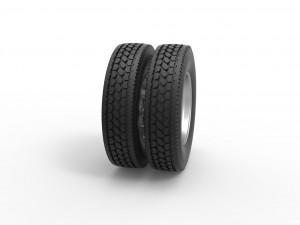 Rear custom wheel of semi truck Version 9 Scale 1 to 25 3D Baskı Modeli
