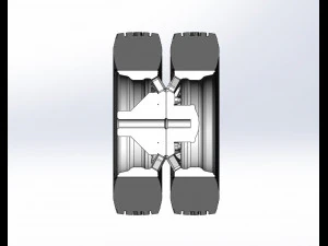 Rear custom wheel of semi truck Version 9 Scale 1 to 25 3D Print Model