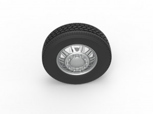 Front custom wheel of semi truck Version 10 Scale 1 to 25 Modèles 3D en vedette