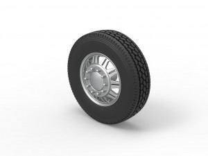 Front custom wheel of semi truck Version 10 Scale 1 to 25 Modèles 3D en vedette