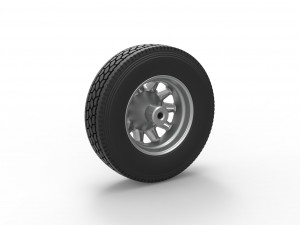 Front custom wheel of semi truck Version 10 Scale 1 to 25 Modèles 3D en vedette