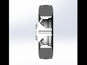 Front custom wheel of semi truck Version 10 Scale 1 to 25 Modèles 3D en vedette