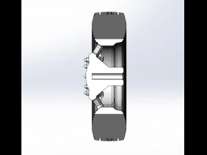 Front custom wheel of semi truck Version 10 Scale 1 to 25 3D Print Model