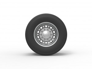 Rear custom wheel of semi truck Version 10 Scale 1 to 25 3D Принт Модель