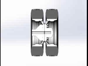 Rear custom wheel of semi truck Version 10 Scale 1 to 25 3D Принт Модель