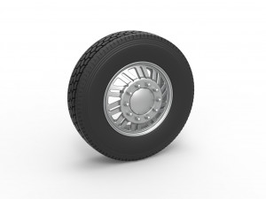 Front custom wheel of semi truck Version 11 Scale 1 to 25 Modelo de impresión 3D