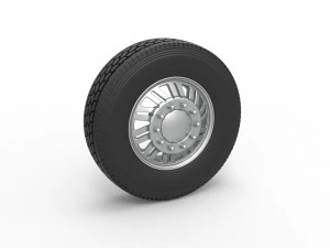 Ruota anteriore personalizzata del semirimorchio Versione 11 Scala da 1 a 25 Modello di stampa 3D