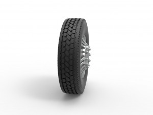 Front custom wheel of semi truck Version 11 Scale 1 to 25 3D-Druckmodell