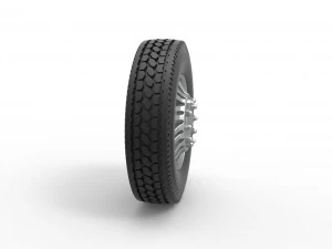 Front custom wheel of semi truck Version 11 Scale 1 to 25 3D Print Model