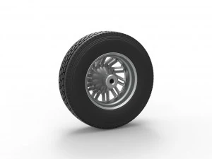 Front custom wheel of semi truck Version 11 Scale 1 to 25 3D Print Model