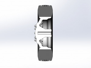 Front custom wheel of semi truck Version 11 Scale 1 to 25 3D-Druckmodell
