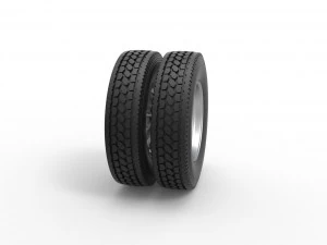 Rear custom wheel of semi truck Version 11 Scale 1 to 25 3D Print Model