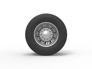 Rear custom wheel of semi truck Version 11 Scale 1 to 25 3D Print Model