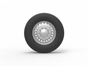 Front custom wheel of semi truck Version 12 Scale 1 to 25 Modelo de impresión 3D