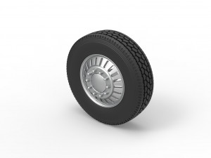 Front custom wheel of semi truck Version 12 Scale 1 to 25 Modelo de impresión 3D