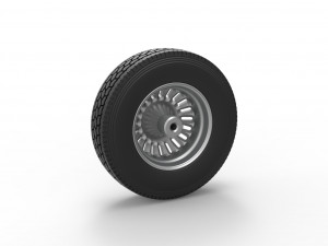 Front custom wheel of semi truck Version 12 Scale 1 to 25 Modelo de impresión 3D