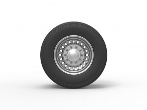 Rear custom wheel of semi truck Version 12 Scale 1 to 25 Modèles 3D en vedette
