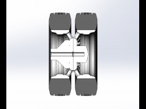 Rear custom wheel of semi truck Version 12 Scale 1 to 25 Modèles 3D en vedette