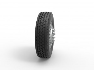 Front custom wheel of semi truck Version 13 Scale 1 to 25 3D-Druckmodell