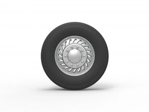 Front custom wheel of semi truck Version 13 Scale 1 to 25 3D Print Model