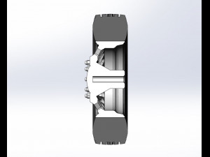 Front custom wheel of semi truck Version 13 Scale 1 to 25 3D-Druckmodell