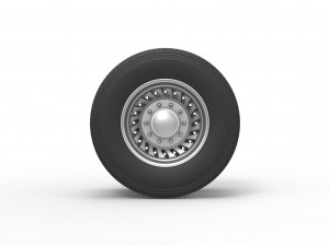 Rear custom wheel of semi truck Version 13 Scale 1 to 25 3D-Druckmodell
