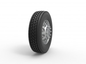 Front custom wheel of semi truck Version 14 Scale 1 to 25 3D Print Model