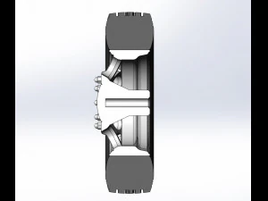 Front custom wheel of semi truck Version 15 Scale 1 to 25 3D Print Model