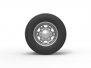 Rear custom wheel of semi truck Version 15 Scale 1 to 25 Modelo de impresión 3D