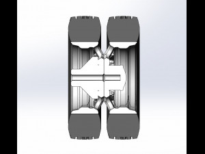 Rear custom wheel of semi truck Version 15 Scale 1 to 25 Modelo de impresión 3D