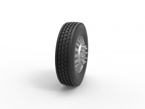 Front custom wheel of semi truck Version 16 Scale 1 to 25 3Dプリントモデル