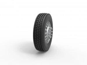 Front custom wheel of semi truck Version 16 Scale 1 to 25 3D Print Model