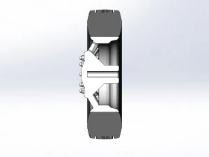 Front custom wheel of semi truck Version 16 Scale 1 to 25 3D Print Model