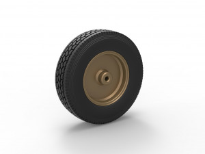 Front custom wire wheel of semi truck Scale 1 to 25 3D Print Model
