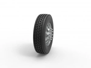 Front custom wheel of semi truck Version 17 Scale 1 to 25 3D Print Model