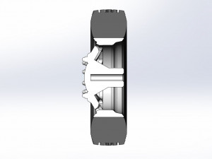 Front custom wheel of semi truck Version 17 Scale 1 to 25 3Dプリントモデル
