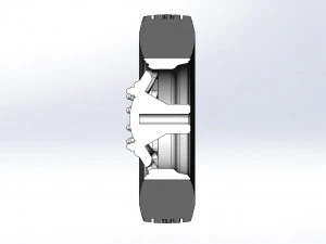 Front custom wheel of semi truck Version 17 Scale 1 to 25 3D Print Model