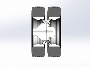 Rear custom wheel of semi truck Version 17 Scale 1 to 25 3D Принт Модель