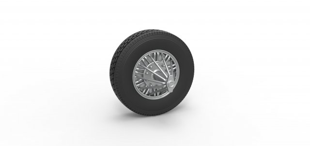 Front custom Slab wheel of semi truck Scale 1 to 25 Modello di stampa 3D .c4d .max .obj .3ds .fbx .stl .blend 