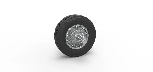 Front custom Slab wheel of semi truck Scale 1 to 25 3D Print Model .c4d .max .obj .3ds .fbx .stl .blend 