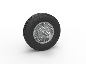 Front custom Slab wheel of semi truck Scale 1 to 25 3D Print Model
