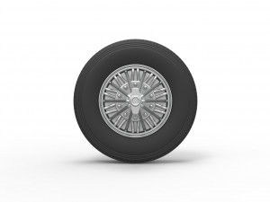 Front custom Slab wheel of semi truck Scale 1 to 25 Modello di stampa 3D