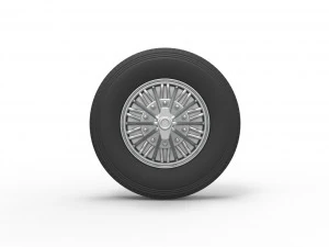 Front custom Slab wheel of semi truck Scale 1 to 25 3D Print Model