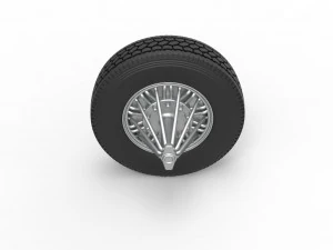 Front custom Slab wheel of semi truck Scale 1 to 25 3D Print Model