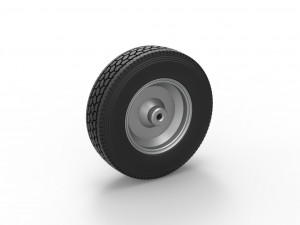Front custom Slab wheel of semi truck Scale 1 to 25 Modello di stampa 3D
