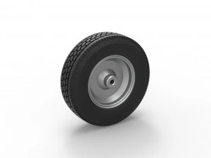 Front custom Slab wheel of semi truck Scale 1 to 25 3D Print Model
