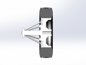 Front custom Slab wheel of semi truck Scale 1 to 25 Modello di stampa 3D