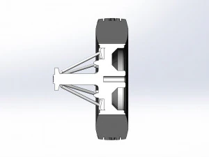 Front custom Slab wheel of semi truck Scale 1 to 25 3D Print Model