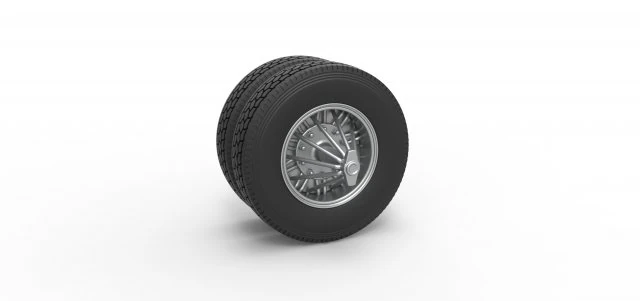 Rear custom Slab wheel of semi truck Scale 1 to 25 3D Print Model .c4d .max .obj .3ds .fbx .stl .blend 
